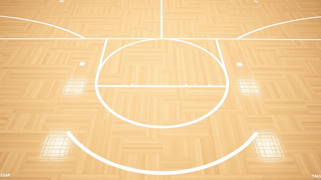 농구 코트 3점 슛 라인의 반원과 직선 구간 형태